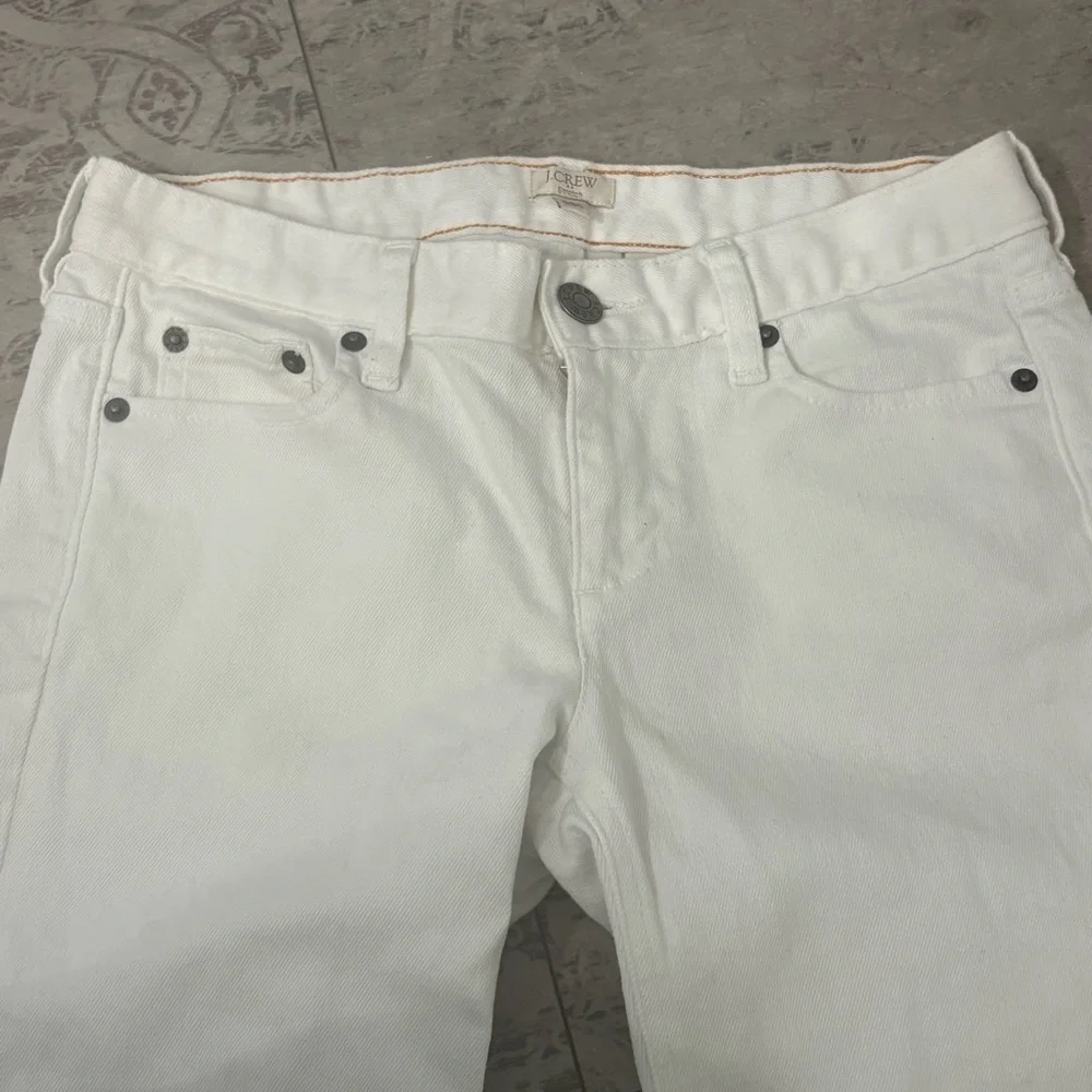 J.Crew White Denim Stretch Jean Straight Leg SZ 28 (6) S